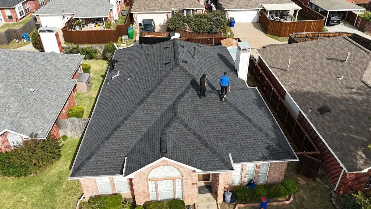 Slate & Tile Roof Repair work in progress on a Pascagoula property